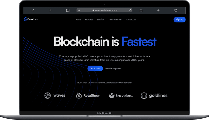 Crew Labs Landing Page